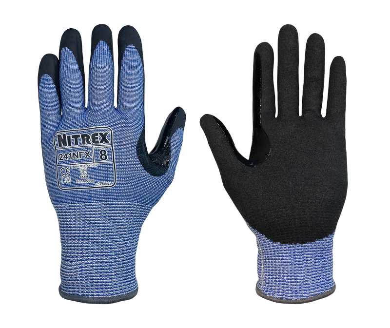 handschuhe für glasarbeiten Nitril Handschuhe mit verlängertem Nitril Zeigefinger- und Daumenbereich, schnittfeste Handschuhen