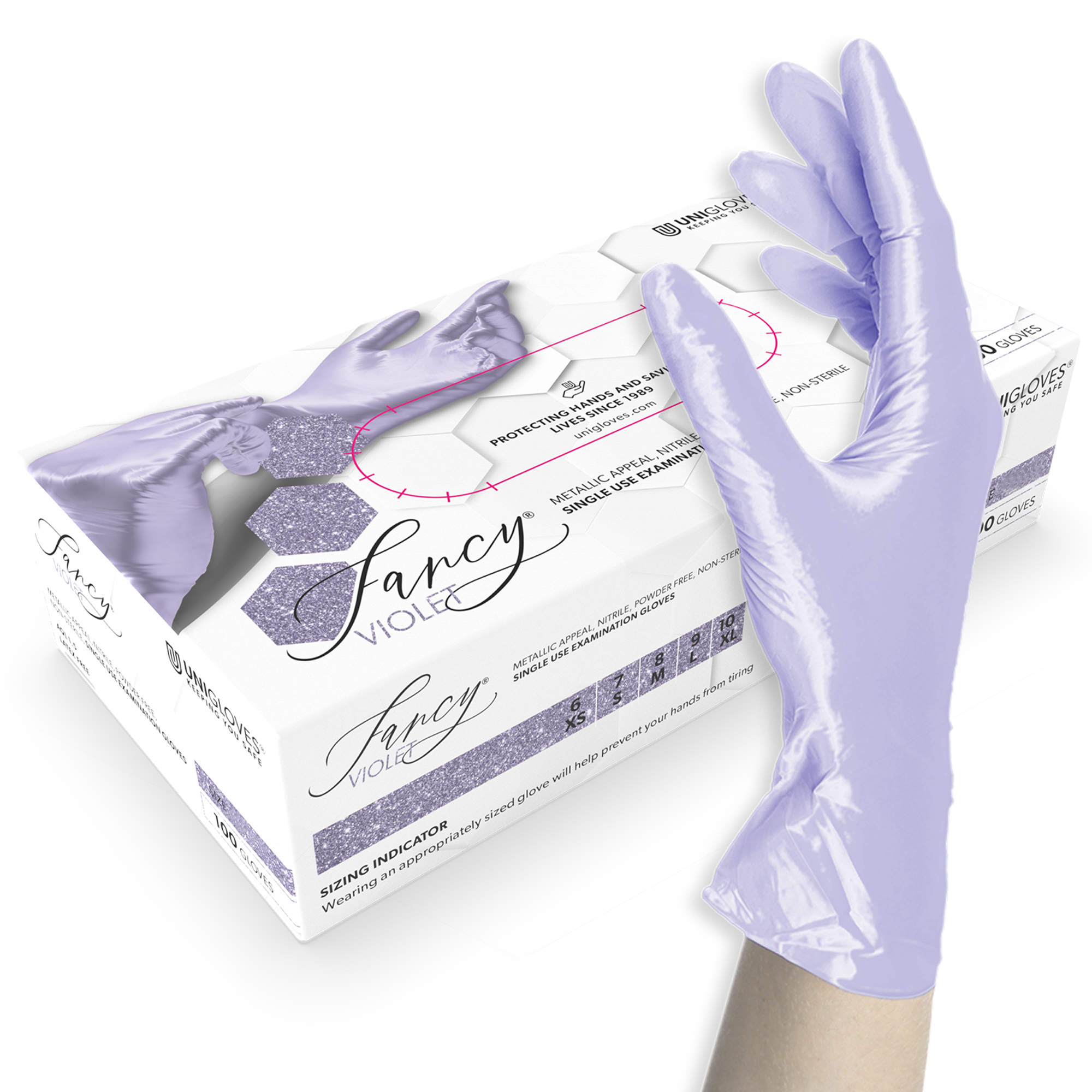 violette handschuhe Violette Nitrilhandschuhe sicher für den Kontakt mit Lebensmitteln