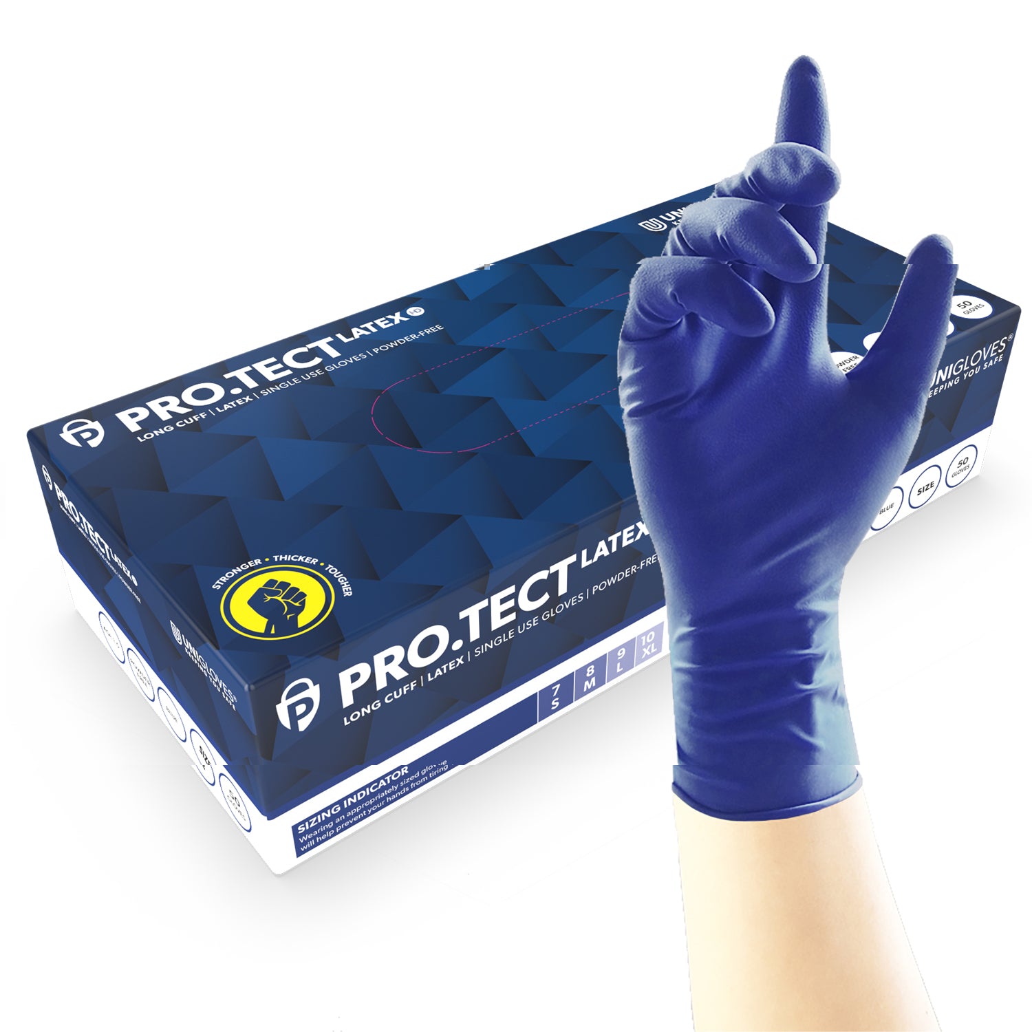 latex handschuhe chloriert Starke Einweghandschuhe aus blauem Latex für den Automobilbereich