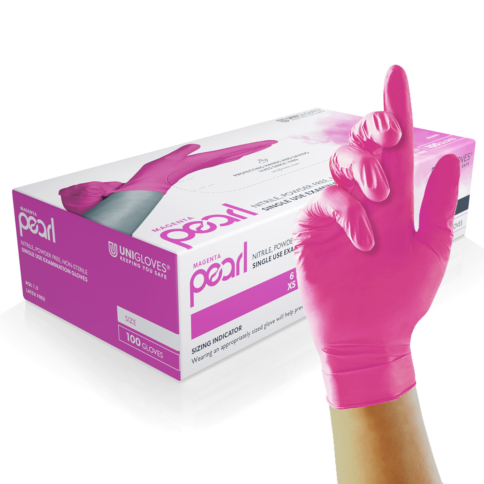 pinke perioden handschuhe Magenta Nitrilhandschuhe Sicher für den Umgang mit Lebensmitteln