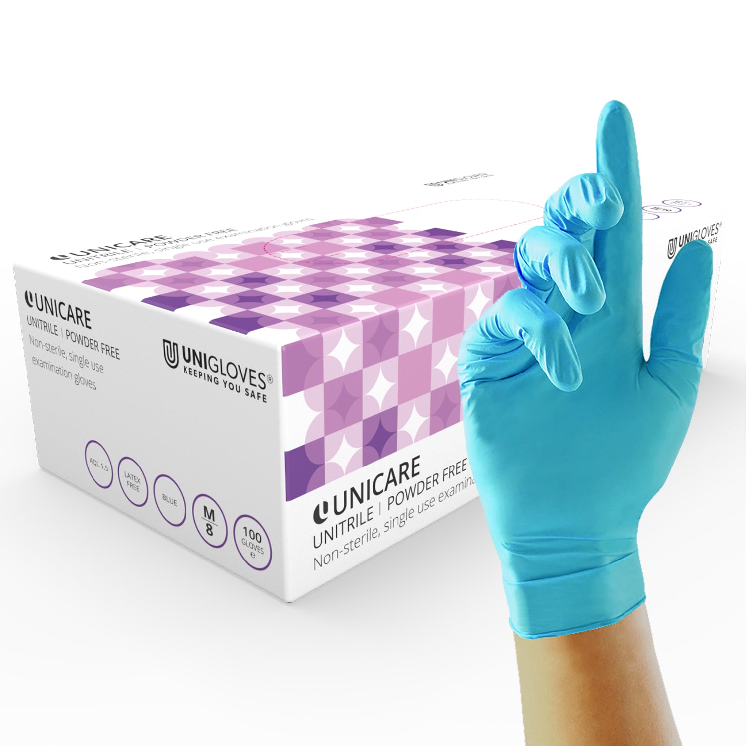 X10 Boxen PH Shield Vinyl Handschuhe – Blau, Latexfrei, Puderfrei, Größe XL – 10 Boxen