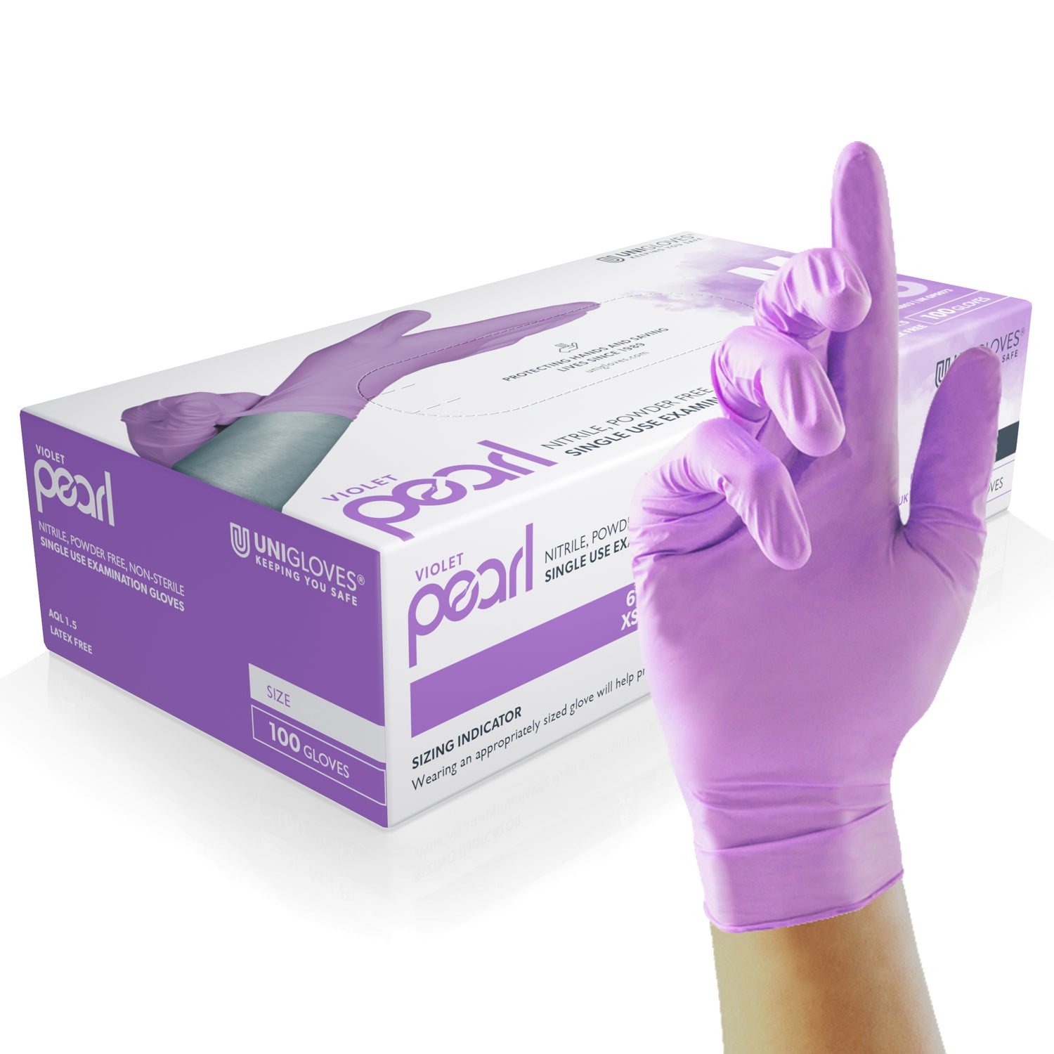 Violette Nitrilhandschuhe für die Lebensmittelzubereitung, sicher für den Umgang mit Lebensmitteln