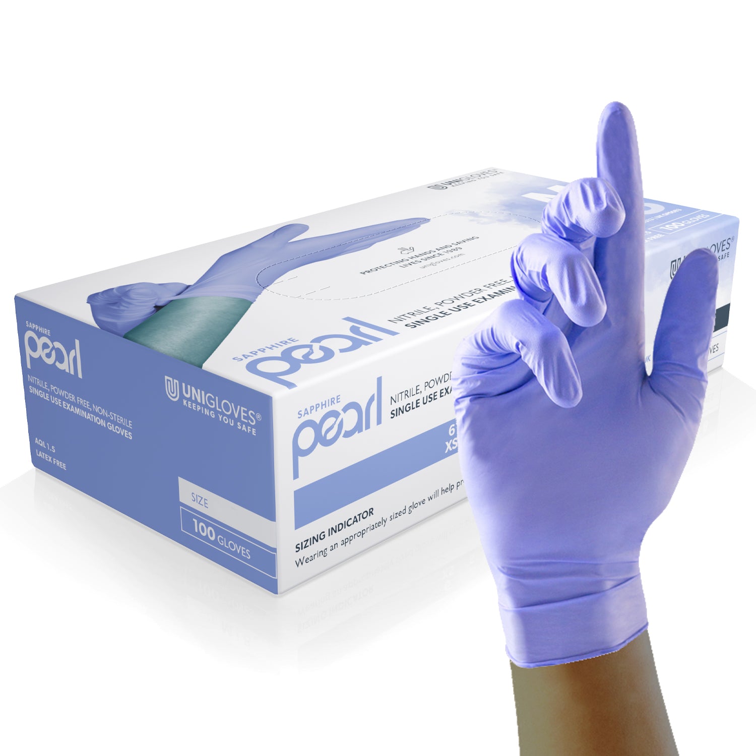 Sapphire Nitril Handschuhe für die Lebensmittelzubereitung Sicher für den Umgang mit Lebensmitteln