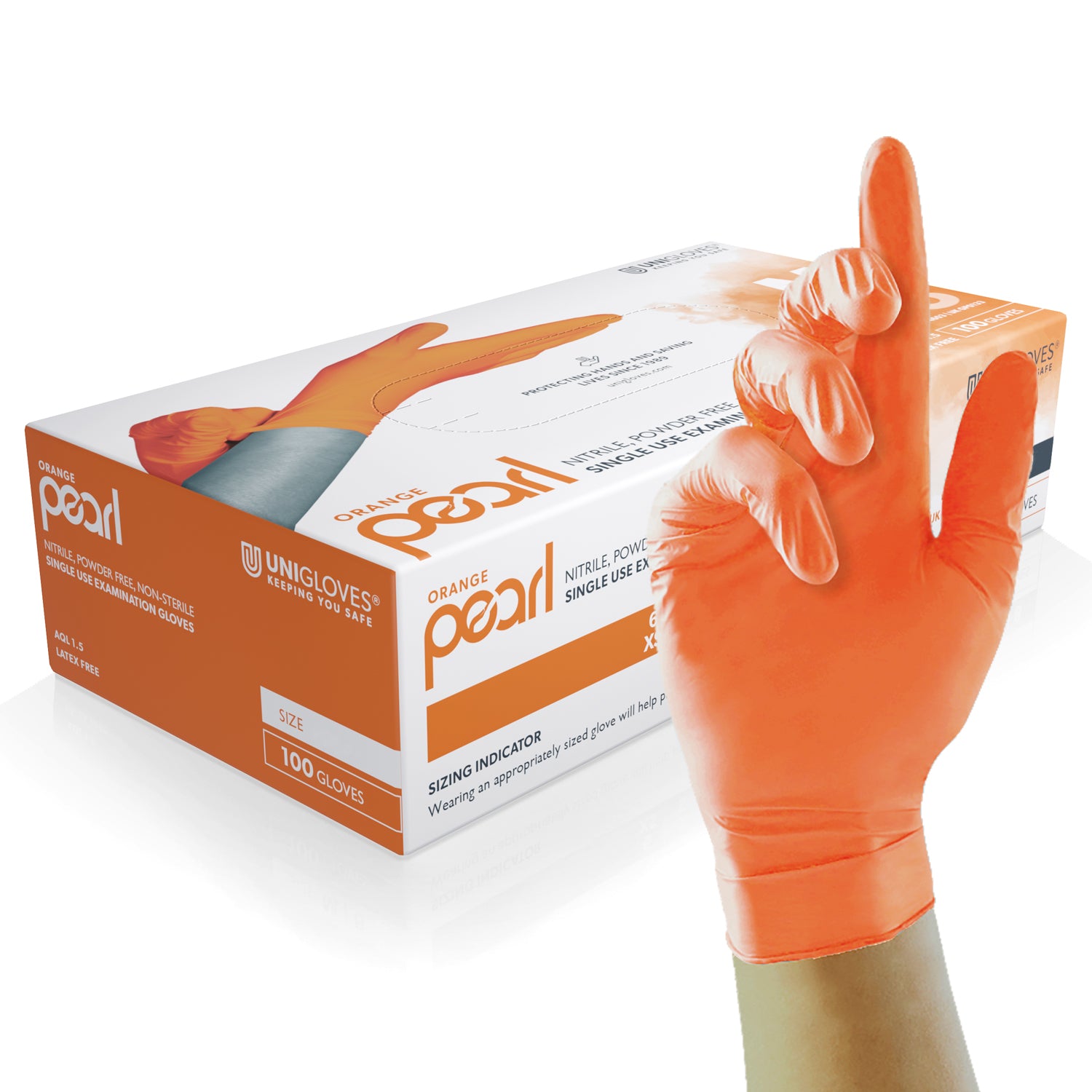 Orangefarbene Nitrilhandschuhe für die Lebensmittelzubereitung - sicher für die Handhabung von Lebensmitteln