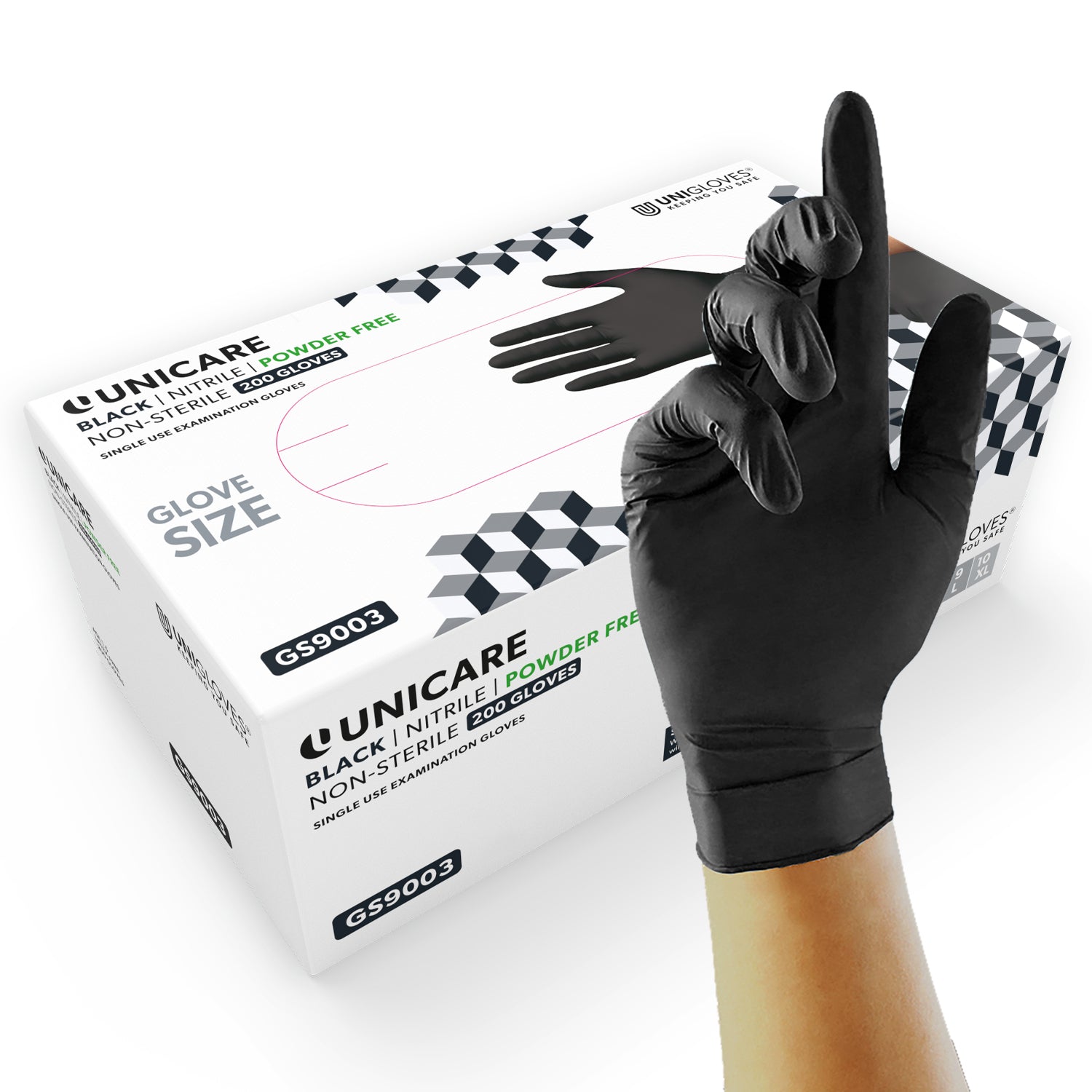 Unicare Black Nitrile (200s)