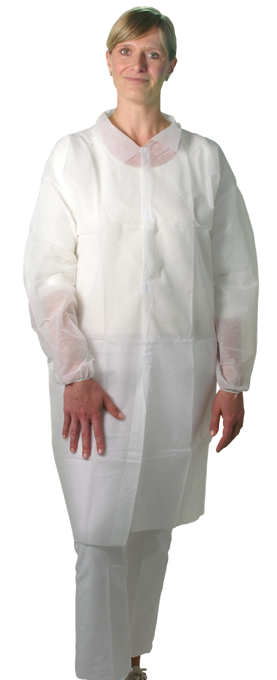 Unigloves PP-Besuchermäntel mit Klettverschluss